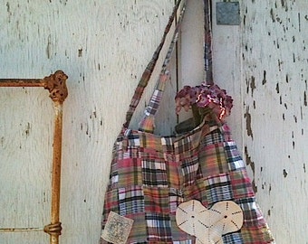 shabby fairy gypsy boho earthy gift plaid hobo bag eco skirt vintage lace ipad gym yoga pilates bag tote