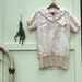 SALE Boho gypsy linen shirt Ecru shirt Pale Natural Upcycled Cowgirl Shabby Vintage Lace rustic top