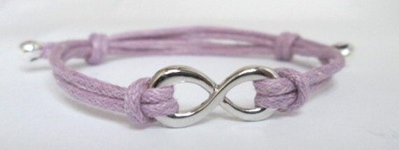 Items similar to Lavender Purple Infinity Bracelet on Etsy
