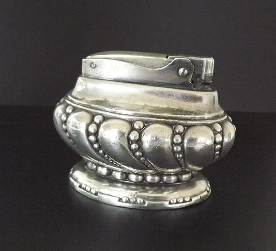 Vintage Table Lighter Cigarette Lighter Ronson Crown Art Deco