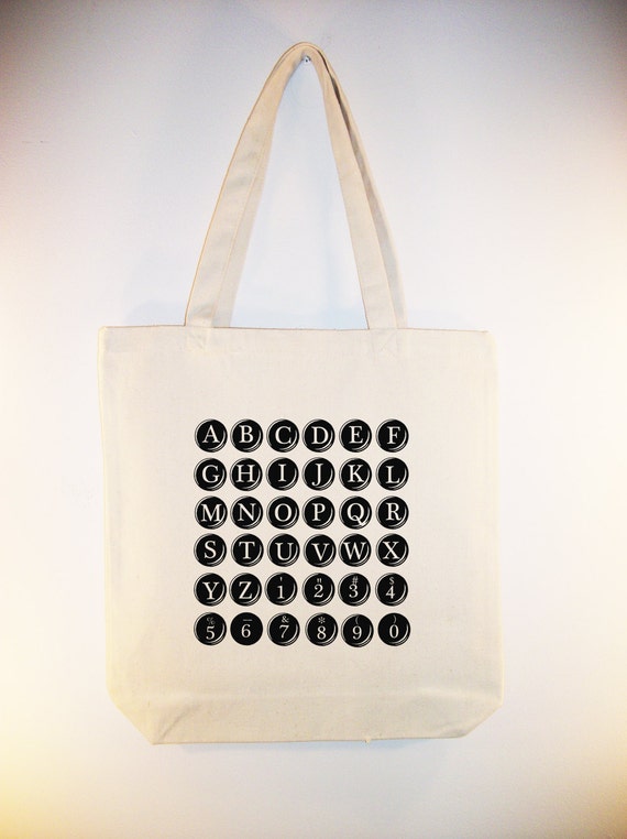 Great Alphabetical Typerwriter Keyboard on 15x15 by Whimsybags