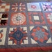 Handmade quilted Patch work Quilt Full Size Bed Quilt Throw cottage chic