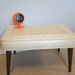 Eames Era Mid Century Modern Atomic Age vinyl Footstool Stool Hassock Ottoman