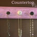 Necklace Organizer Hand Painted Perfectly Pink Jewelry Rack with 5 Pretty Knobs