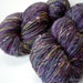 Reserved for Tracy - Handspun Yarn, thick n thin worsted singles, "Holograph", 4.4oz, 233 yds