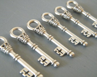 Christie - Skeleton Keys - 10 x Antique Silver Vintage Keys Skeleton Keys Key Set