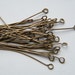 200 x Antique Bronze Eyepins Brass Eye Pins 42mm