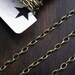 32ft Antique Brass Bronze Chain Oval Cross Chain 3x5mm - B
