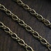 10ft Antique Brass Chain Bronze Chain Long & Short Twist Chain 6x3.5mm 3x2.5mm - C