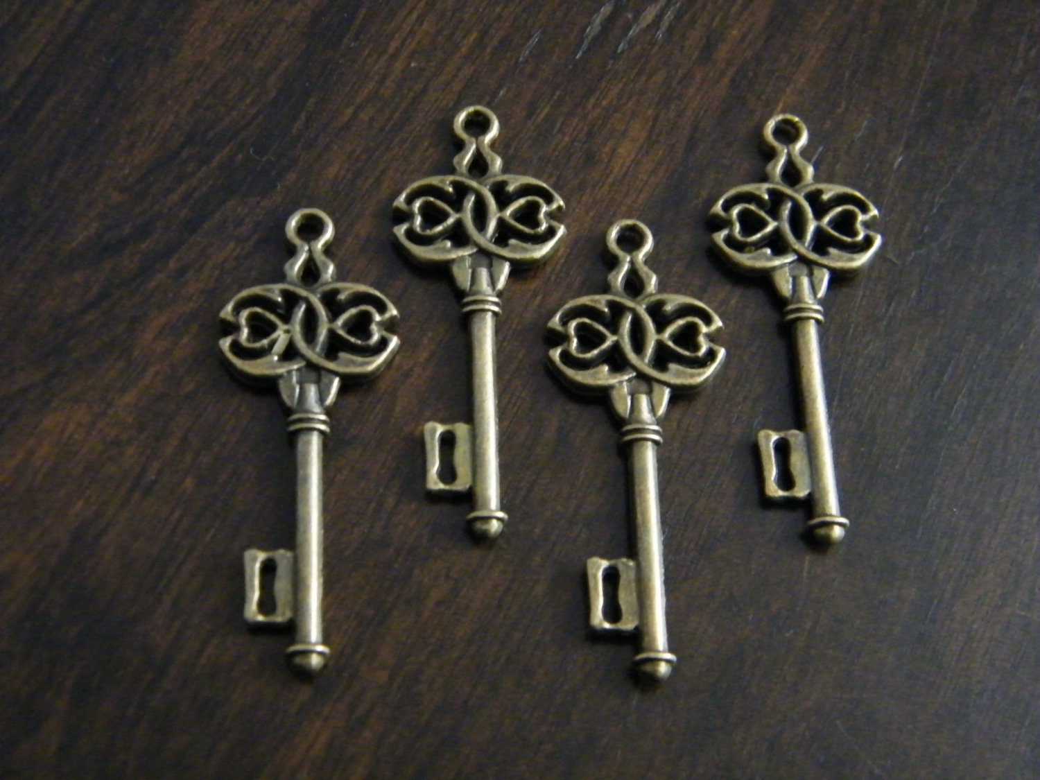 Boland Skeleton Keys 4 x Antique Brass Bronze Skeleton Key