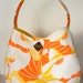 Vintage Fabric Hobo/Tote - Orange & White Calla Lily