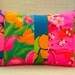 12 x 16 Pillow Cover - Vintage Floral Hawaiian Patchwork - Pink, Blue & Green