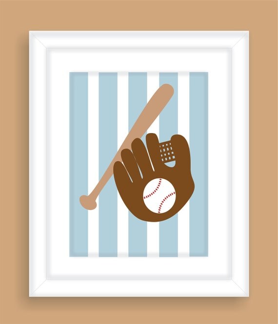 Items similar to Baseball Sports Children's Wall Art, Children's Art
