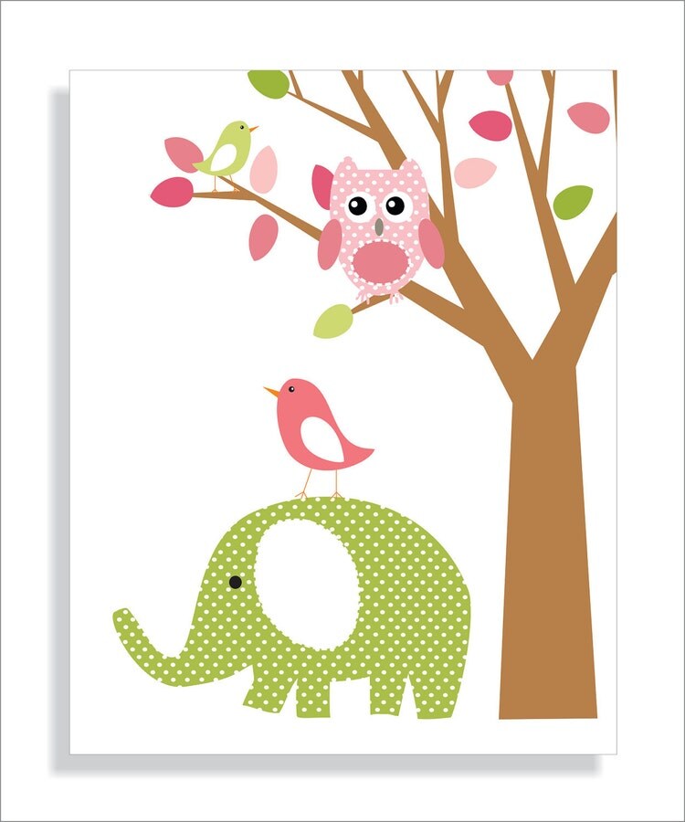 Childrens Art Prints Nursery Wall Art Baby room by FieldandFlower