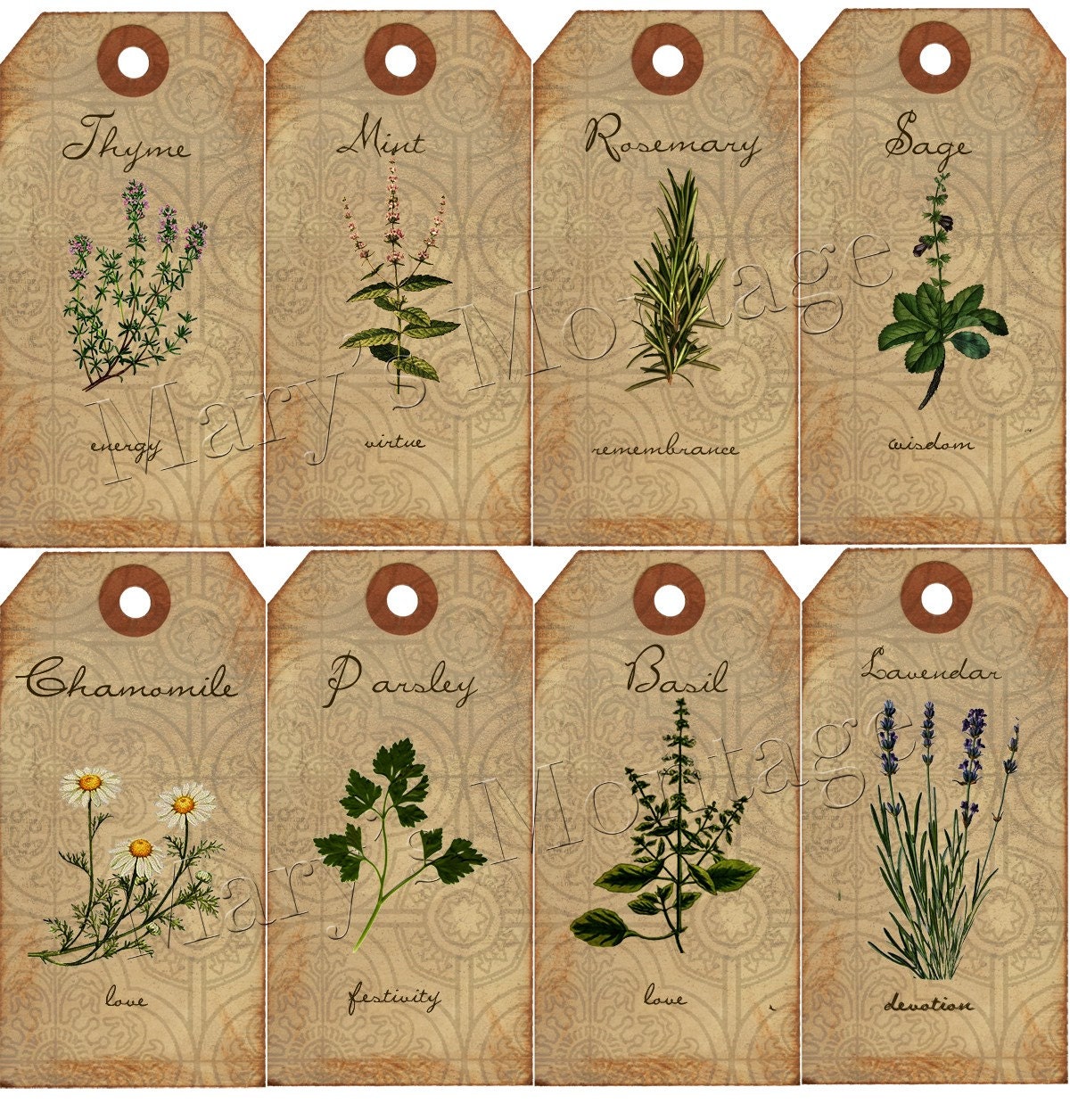 the language of herbs tags download 85 x85 printable