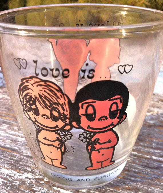 Kim Casali Love Is Glass Cup Vintage Collectible