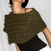 Long Knit Scarf Cashmere Wool Green Wrap with Buttons for Women, First Spring Shawl - KS0001 - Aimarro