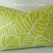 Tropical Citrus Lumbar Pillow Cover / 12" x 18" / Chartreuse / Indoor Fabric / DECORATIVE PILLOW