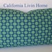 F SCHUMACHER BETWIXT Lumbar Pillow Cover / Seaglass / 12" x 22" / Hidden Zipper Closure / Designer Fabric / Decorative Pillow