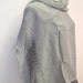 Silver Grey Organza & Tassels Wedding Prom Party Wrap Shawl Scarf
