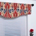 Window Treatments Decorative Red Blue Ikat Valance