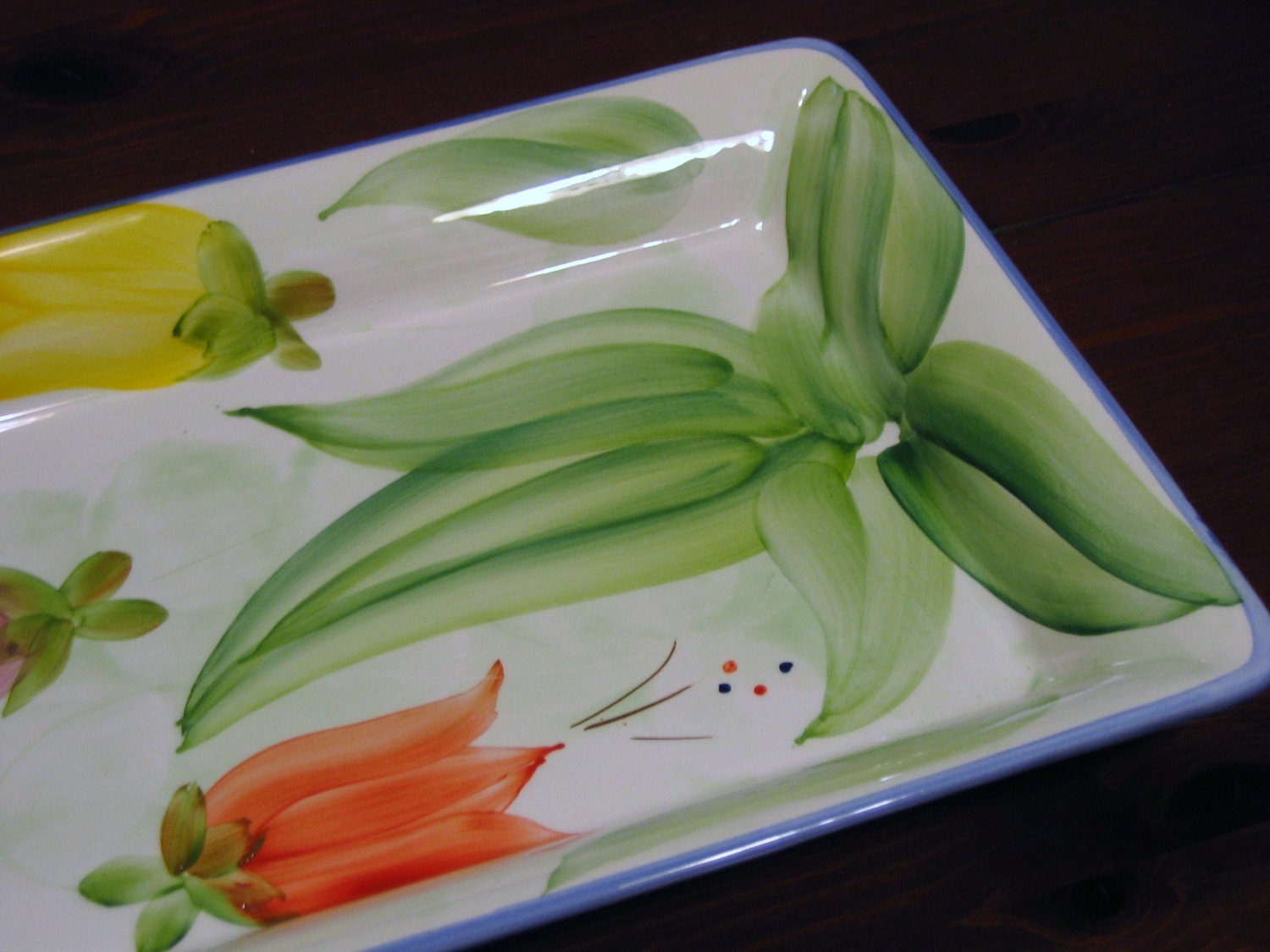 Italian Hand Painted Serving Platter by Sole Di Toscana