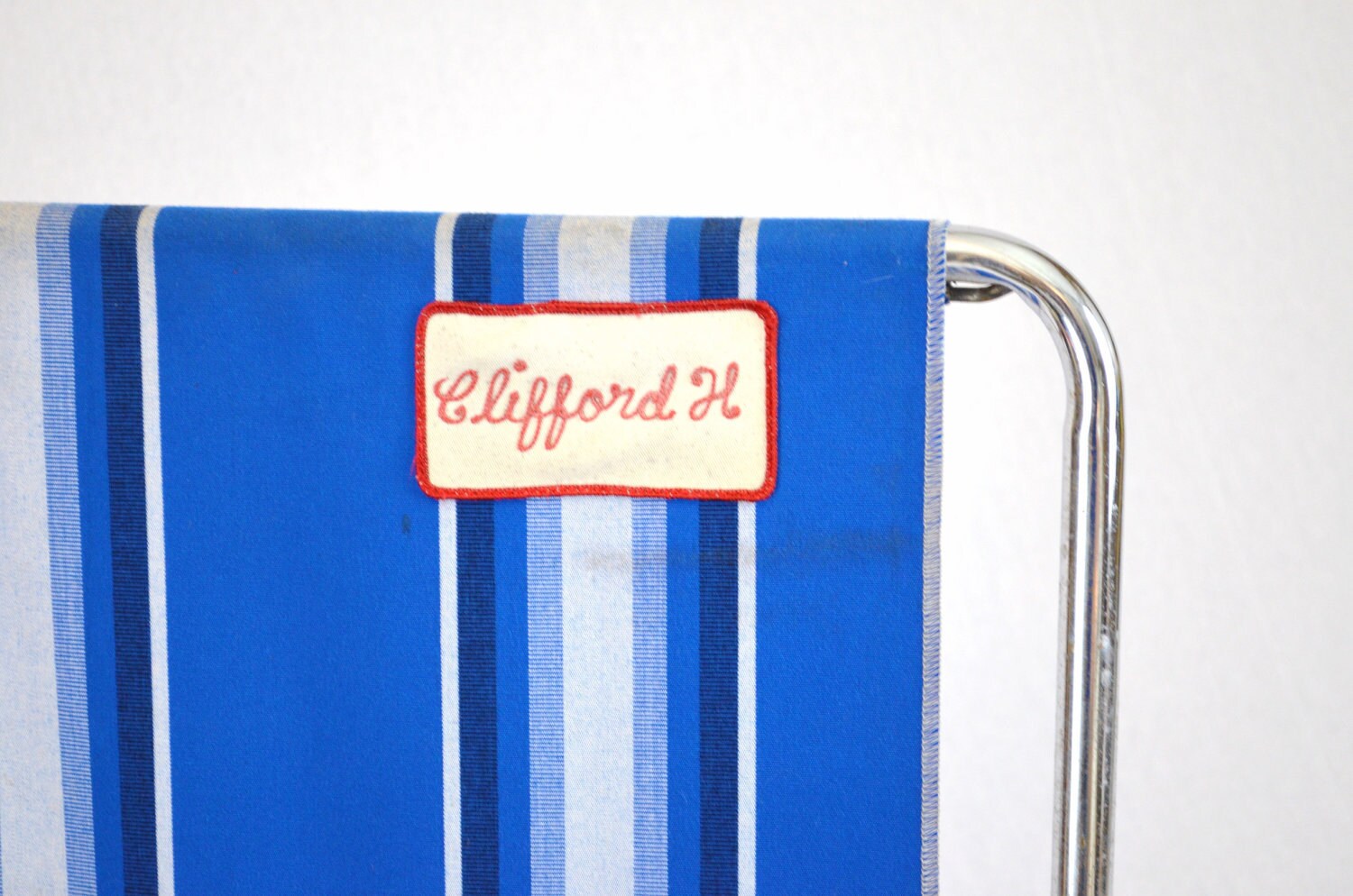 Vintage Airstream Zip Dee Folding Chair Blue