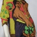 Vintage BOTTEGA FRANCE Avant Garde Very Comme des GARCONS Style Slouchy Art Print Blouse Unique One of Kind