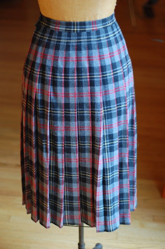 pendleton pleated wool skirt