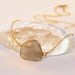 22k Gold Vermeil Bezel Set Grey Moonstone Stackable Gemstone Necklace - Bridal Gift - Gift for Her