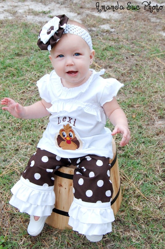 Girls personalized Thanksgiving outfit