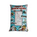 AUSTRALIA DAY Cushion Snowy Mountains Pillow remade from Vintage Tea Towel Ski Snow Cushion