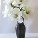 Silk Floral Arrangement In A Black Vase With by IllusionCreations