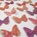 100 Punched Butterflies, Confetti, Double-Sided Orange, Purple and Pink