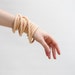 Knit Necklace, Knit Bracelet, Peach Necklace, Peach Bracelet, Spring Fashion, Fibre Bracelet, Spring Trend
