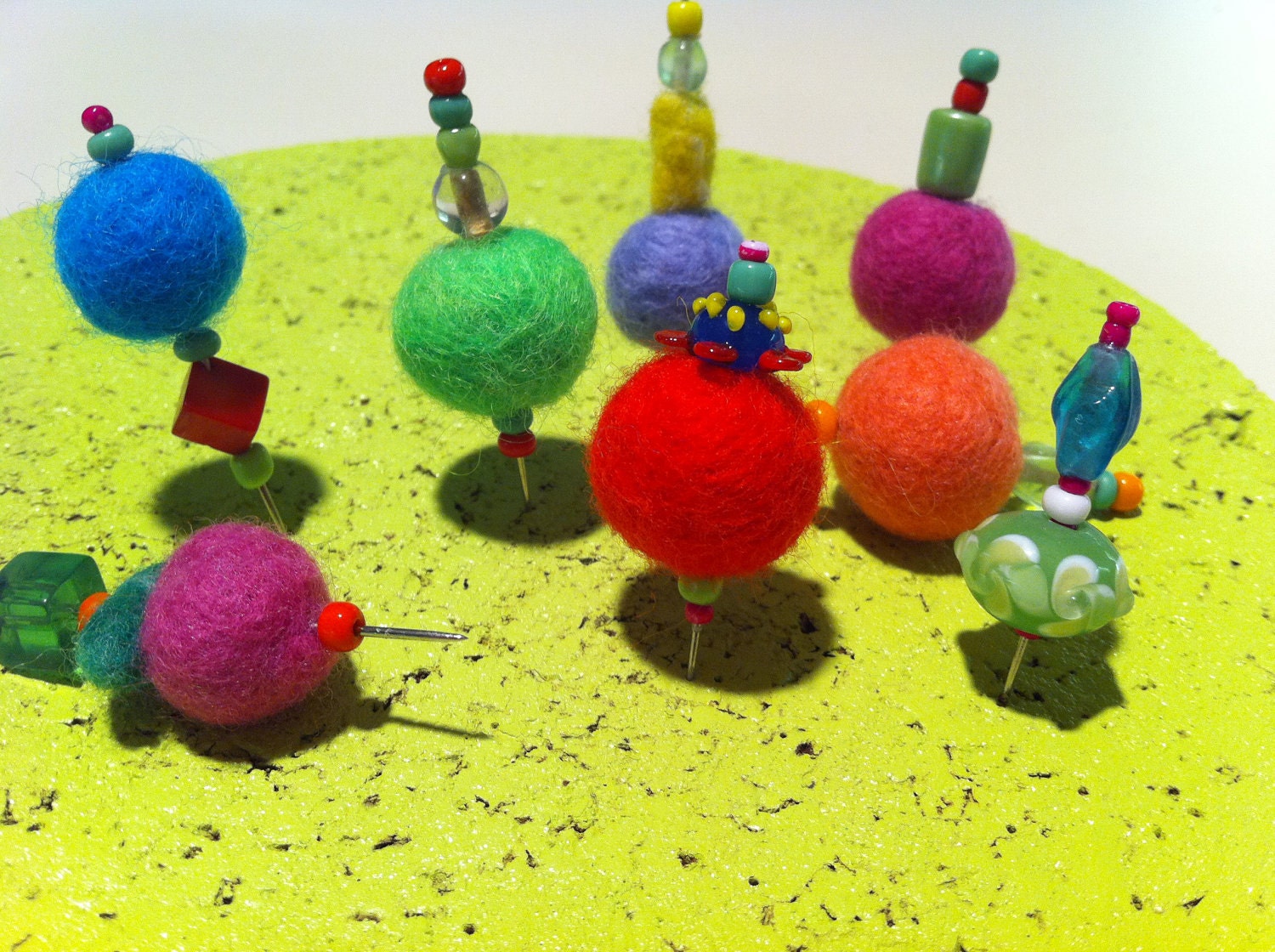 Bulletin Board Decorative Push Pins Bright Colors Thumb