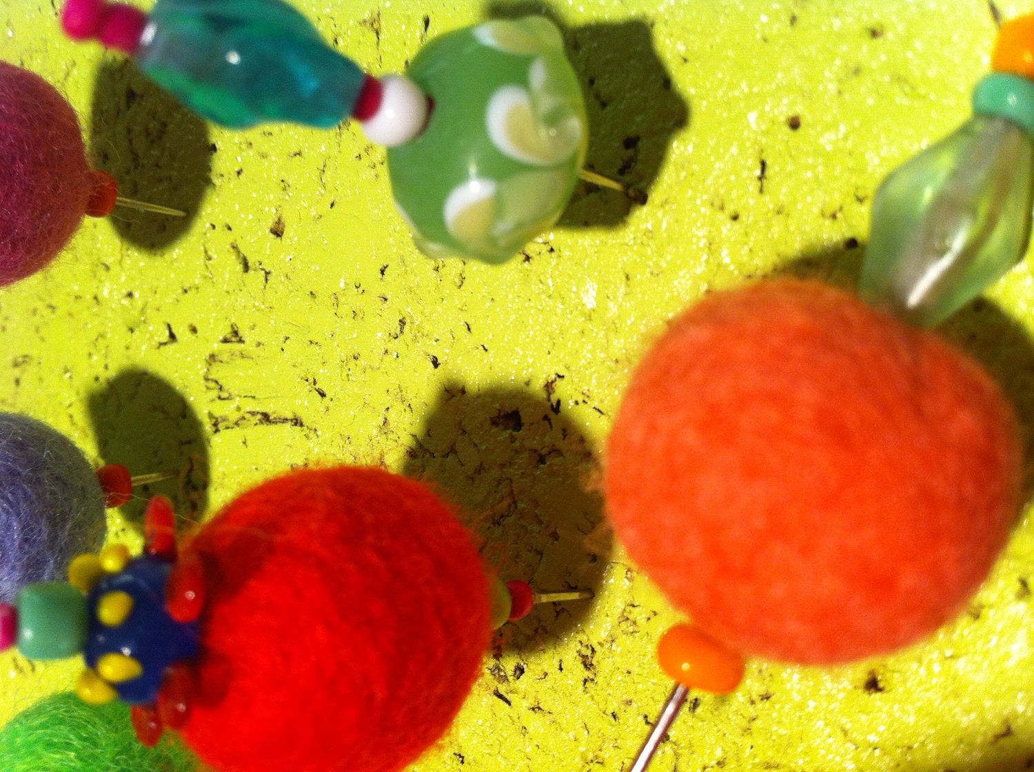 Bulletin Board Decorative Push Pins Bright Colors Thumb