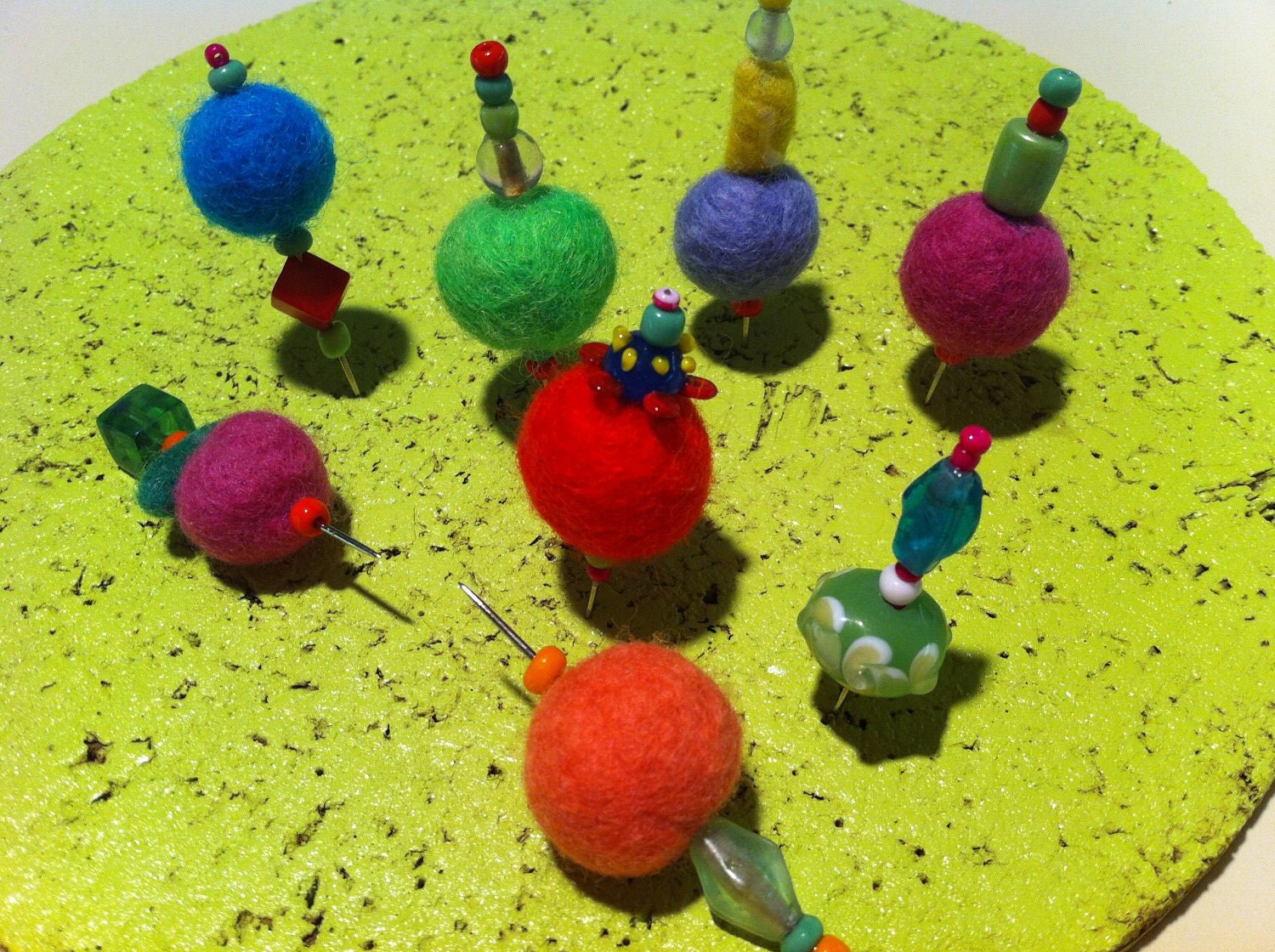 Bulletin Board Decorative Push Pins Bright Colors Thumb