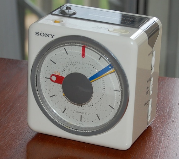 Vintage Sony Icf A10w Cube Amfm Radio Alarm Clock Melody 4573