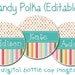 Candy Polka in Blue (customizable) DIGITAL Bottle Cap Image Set, 1" Bottle Cap Images for buttons, necklaces, etc...