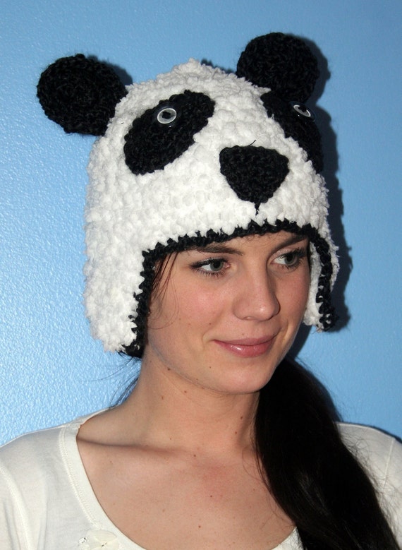 Items similar to Panda Hat for Adults and Teens on Etsy