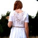 Vintage White Dress with Lace Embelishments