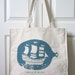 SALE Ship in a bottle tote