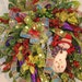 XL Frosty the Snowman Christmas Door Wreath, Many Colors, So Sweet