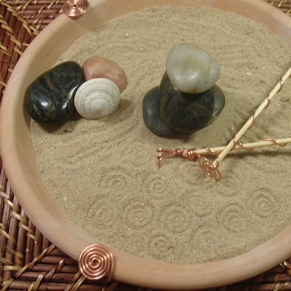 Tabletop Zen Garden Dune by LMSMetalArt on Etsy