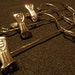 SALE...Hang it up... Three Vintage Metal Hangers clip style S