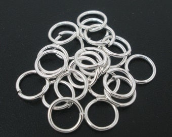 600 BULK Package Silver PLATED Open Jump Rings 6mm x 0.9mm, 19 gauge wire jum0024b