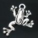 4 Silver Jumping FROG Charms Pendants