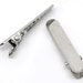 10 Silver Tone Barrettes Hair Clips 35 x 7mm . Alligator Teeth