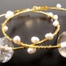 Large Gold Hoop Earrings, Swarovski and Freshwater Pearls - (Jasmine)